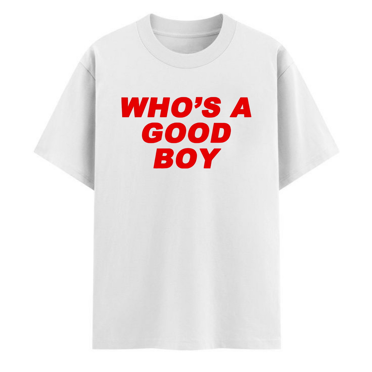 "Who's a Good Boy" Y2K Baby Tee – Funny Dog Lover Shirt