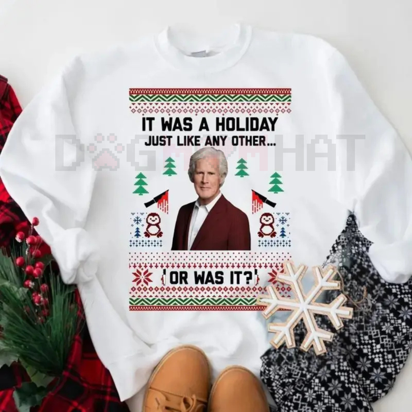 True Crime Ugly Christmas Sweatshirt – Funny Holiday Murderino Crewneck