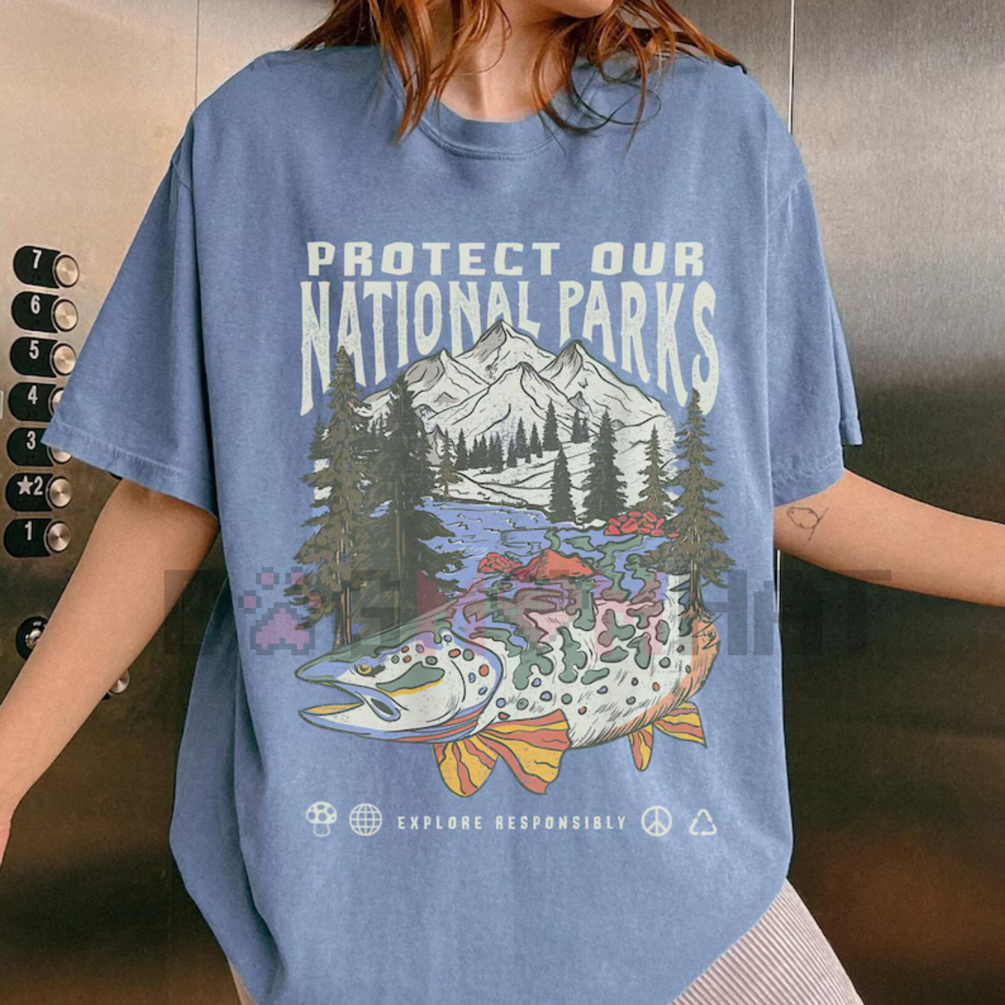 "Respect the Local Wildlife" T-Shirt – National Parks Hiking Camping Clothes, Granola Girl Adventure Shirt