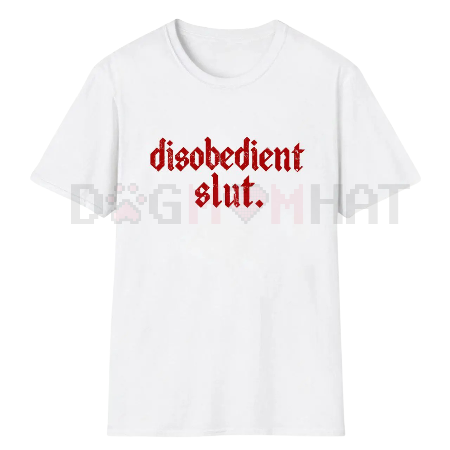 Rebellious Attitude Graphic Tee – Bold Gothic Letter Print Shirt