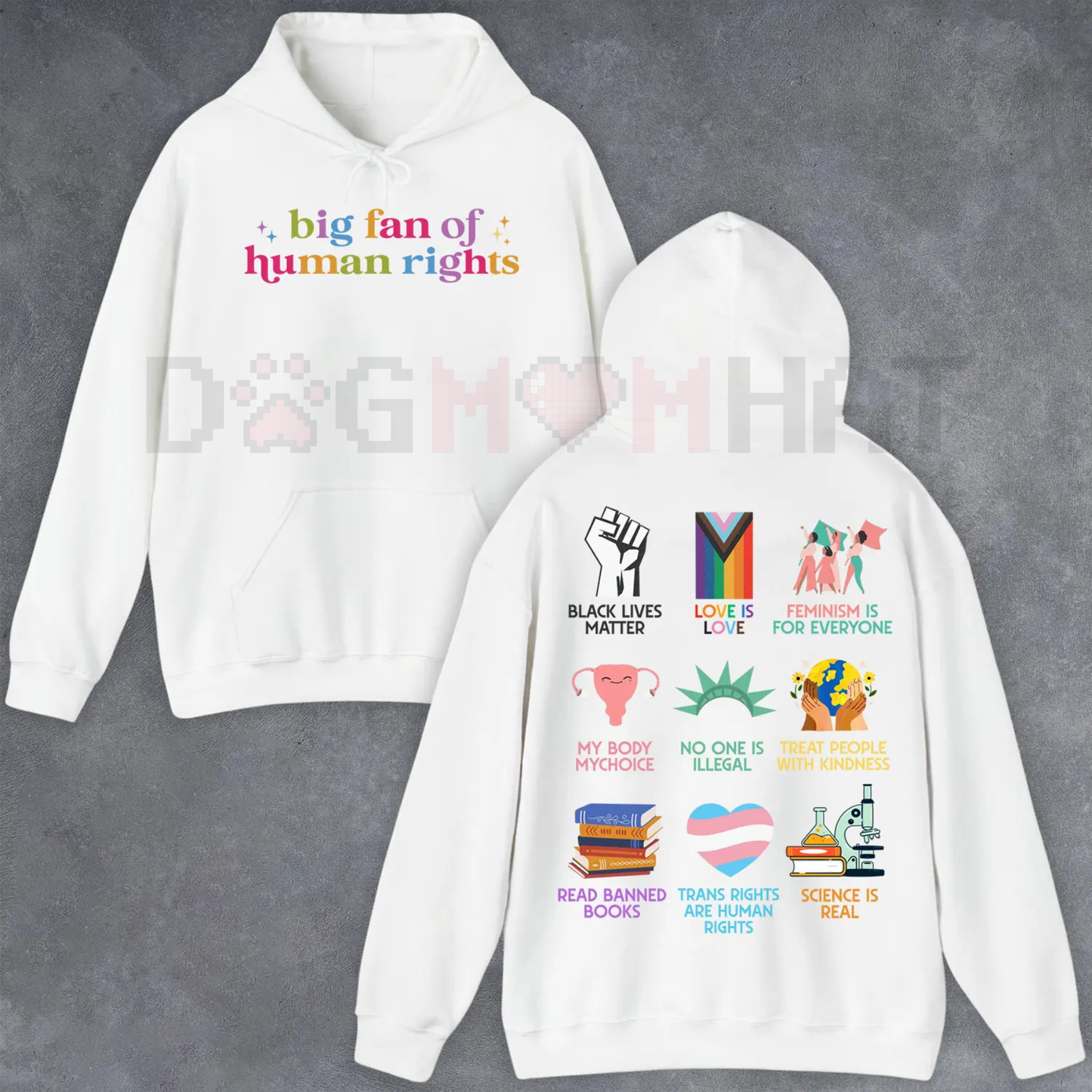 Human Rights Hoodie & "Big Fan of Human Rights" Shirt