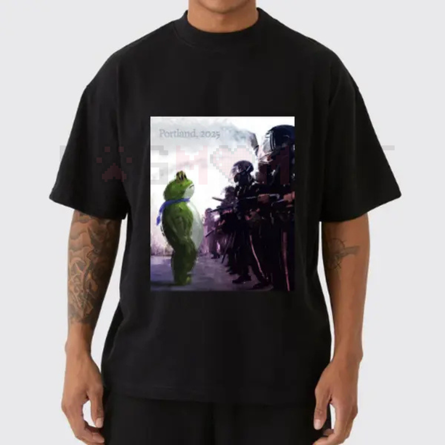 Resist Portland Frog Shirt – "I Stand With Frog" Artistic Protest Graphic Tee