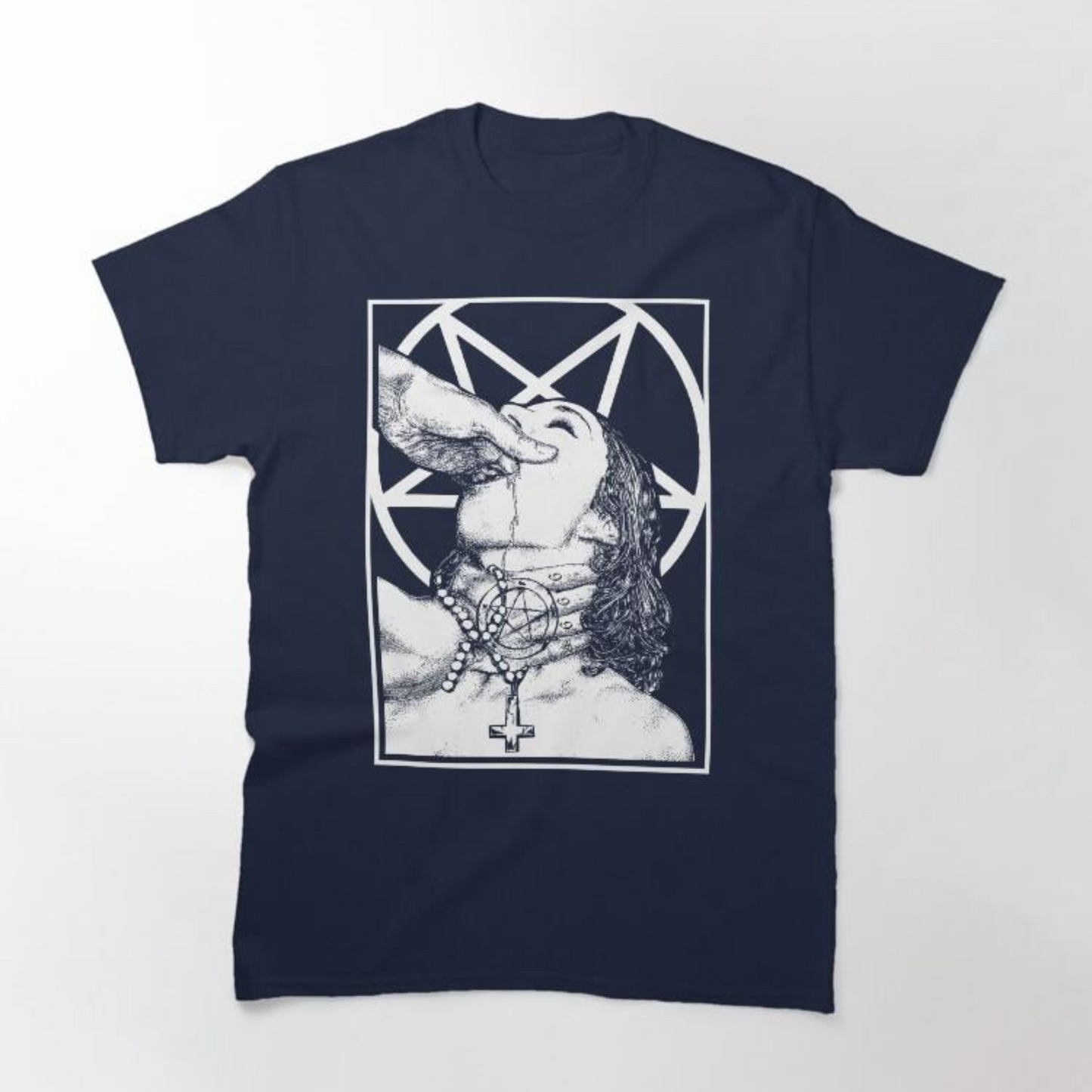 Satanic Nun Graphic T-Shirt – Gothic Dark Art Horror Tee for Fans