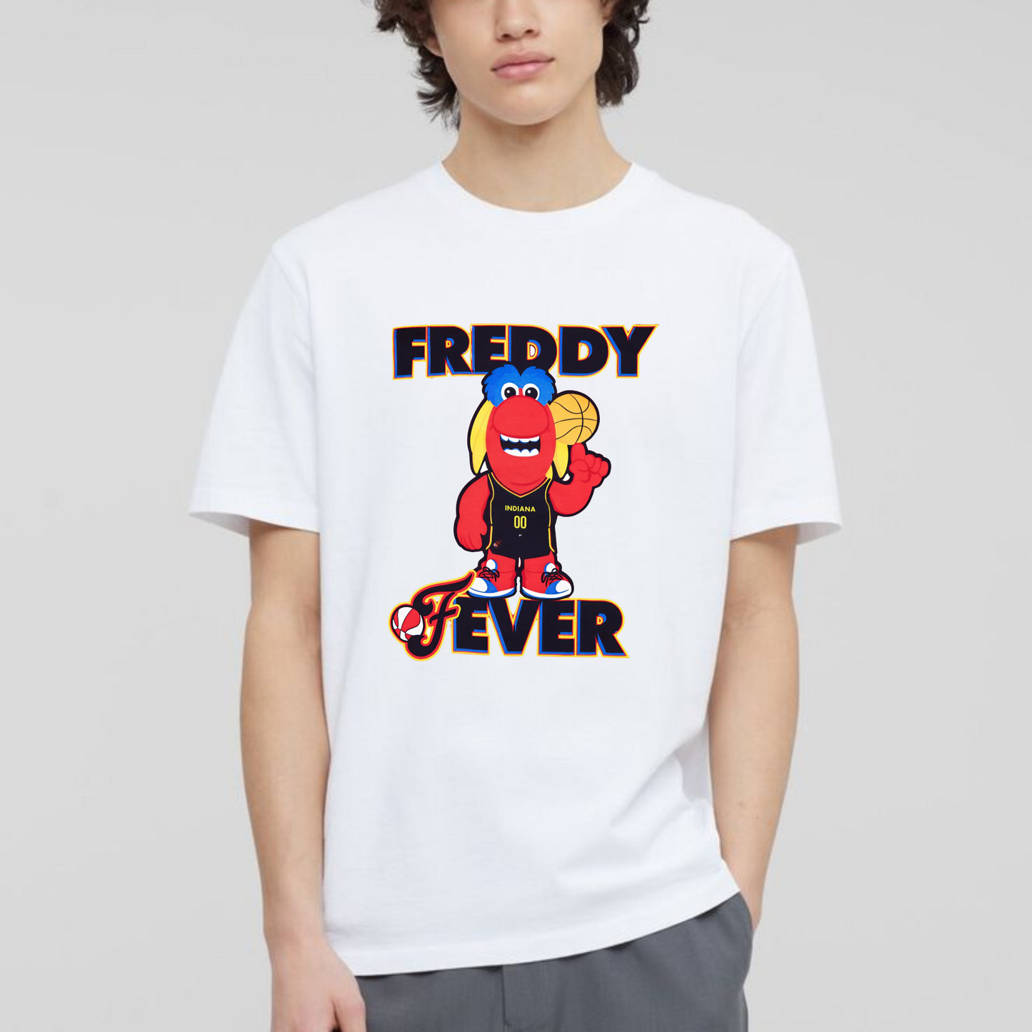Youth Indiana Fever "Freddy Fever" T-Shirt – Red Graphic Tee by Something Inked