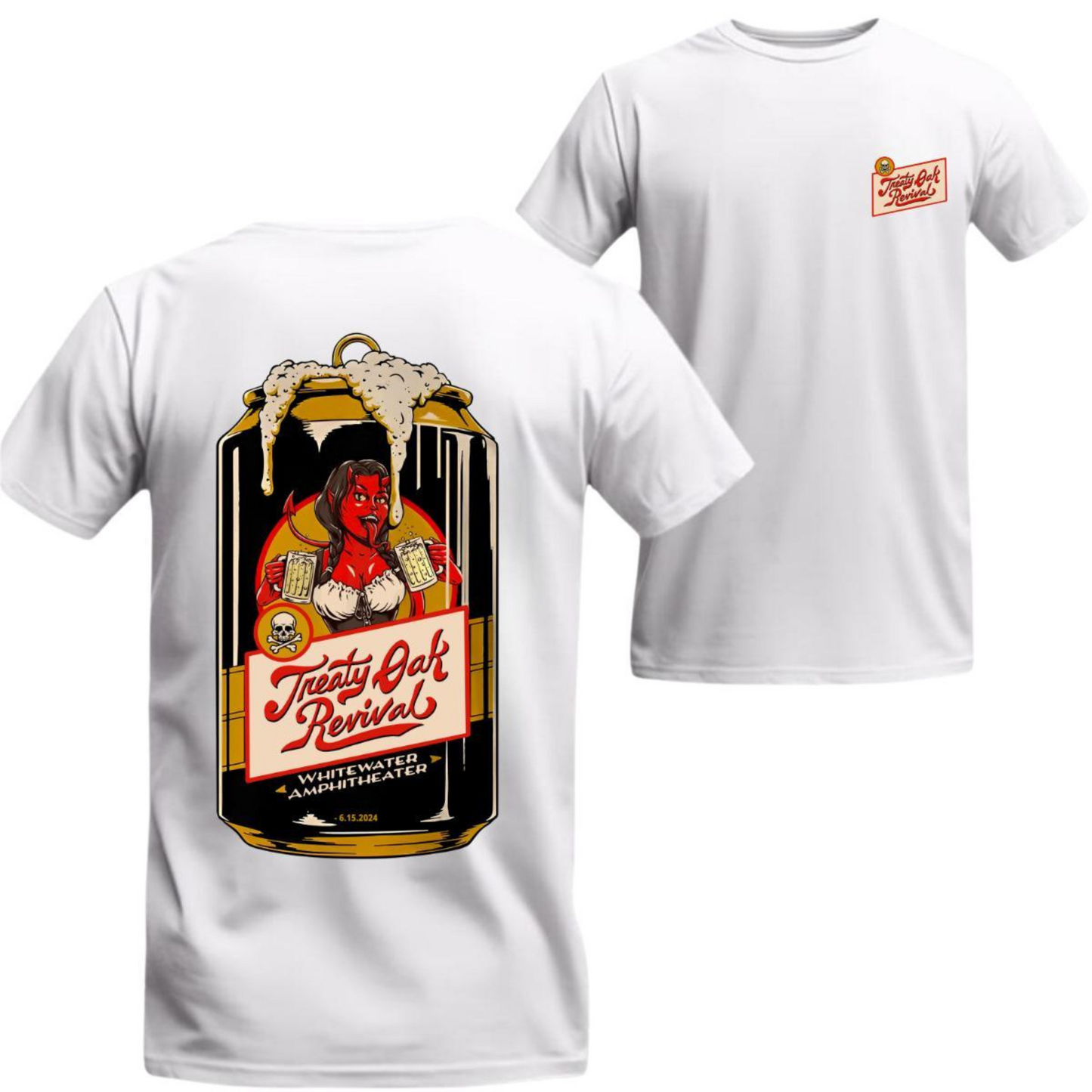 Vintage Country Rock T-Shirt – Western Beer Can Graphic Tee, Concert-Style Unisex Shirt Inspired by Treaty Oak Revival