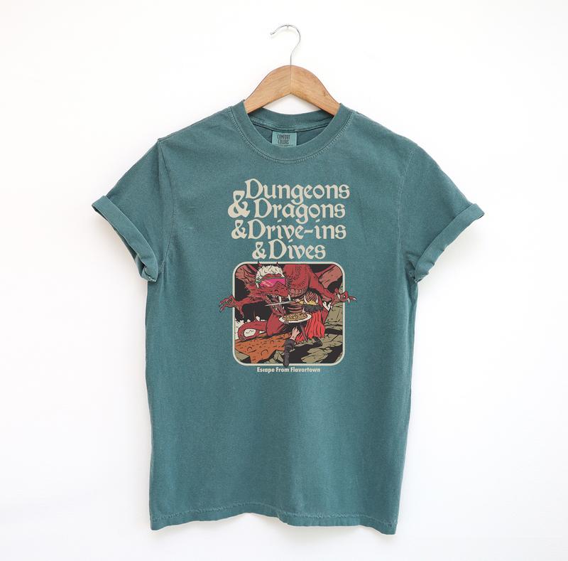 "D&D and Drive Ins" T-Shirt – Comfort Colors Dragon Graphic Tee