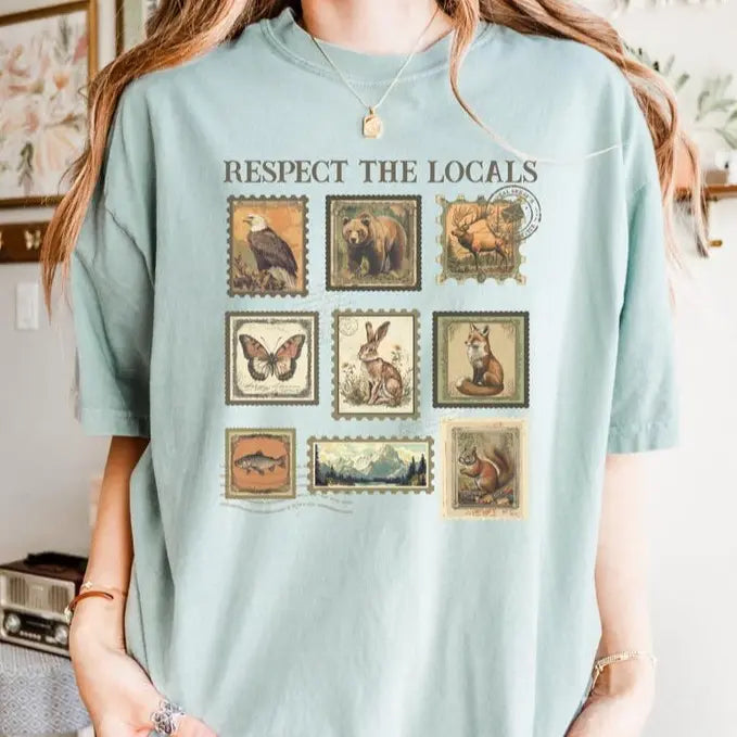Respect The Local Wildlife T-Shirt – Unisex Nature Lover Tee, Animal Protection Graphic Shirt, National Park-Inspired Casual Wear