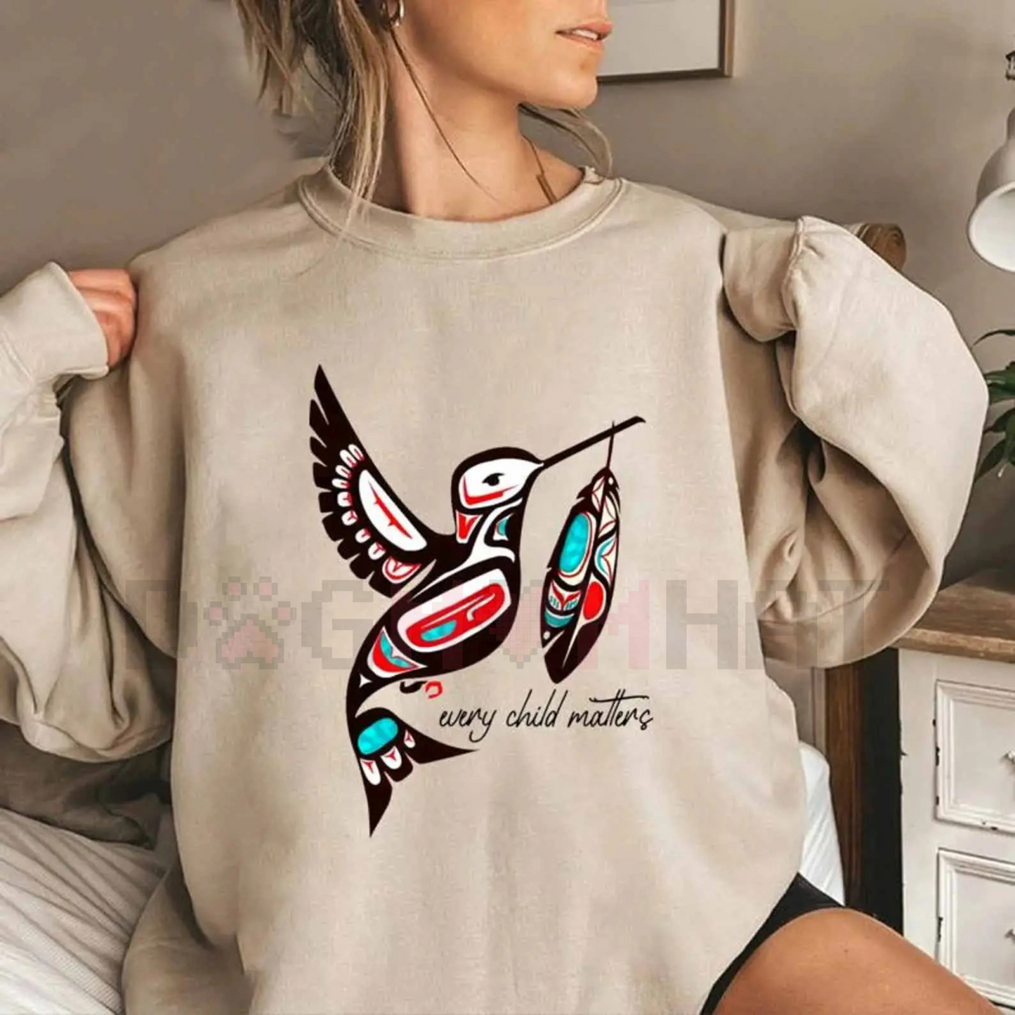 Hunting Season Sweatshirt – Preppy Camo Bow Every Child Matters Top
