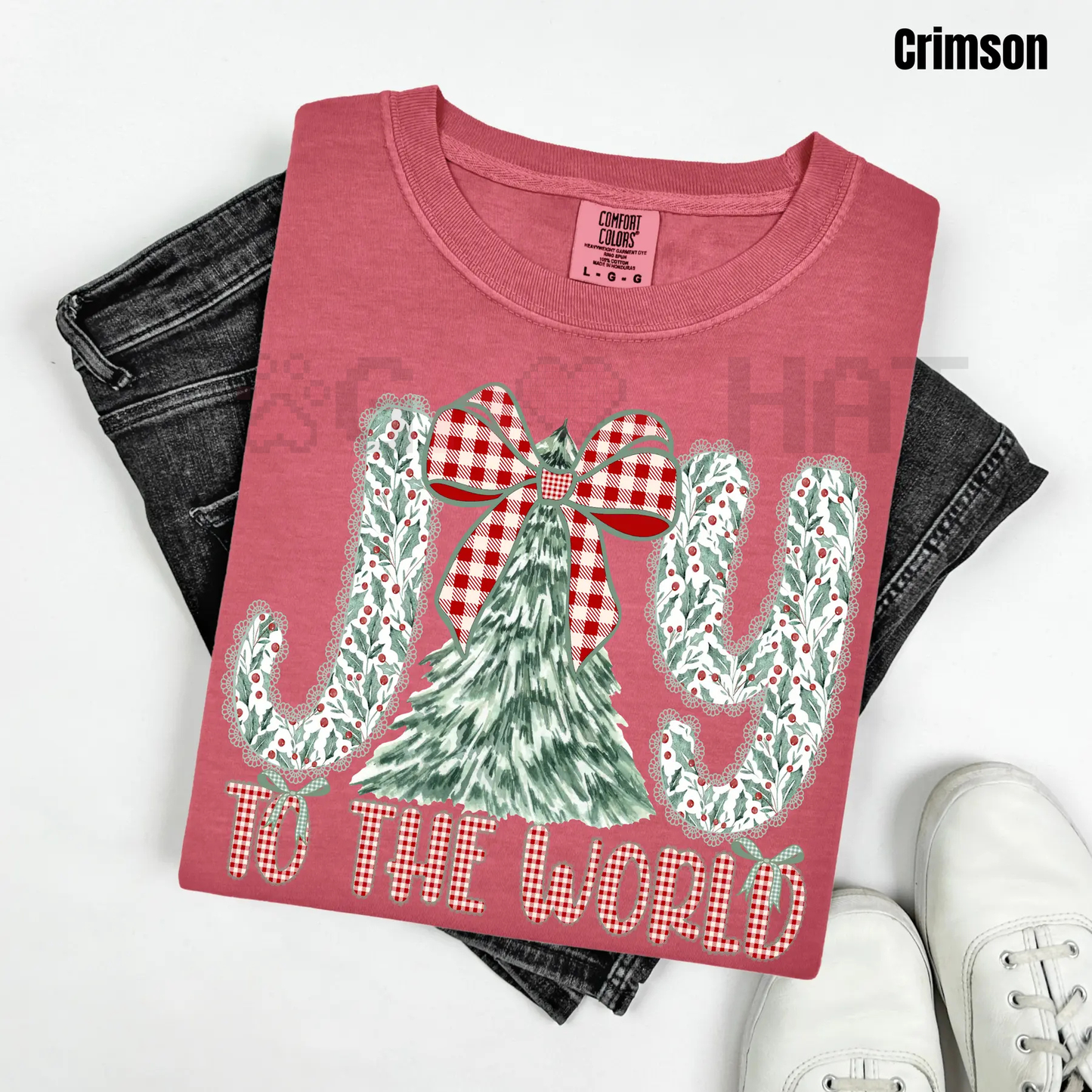 Holly Berry Joy Comfort Colors® T-Shirt – Vintage Christmas Holiday Tee