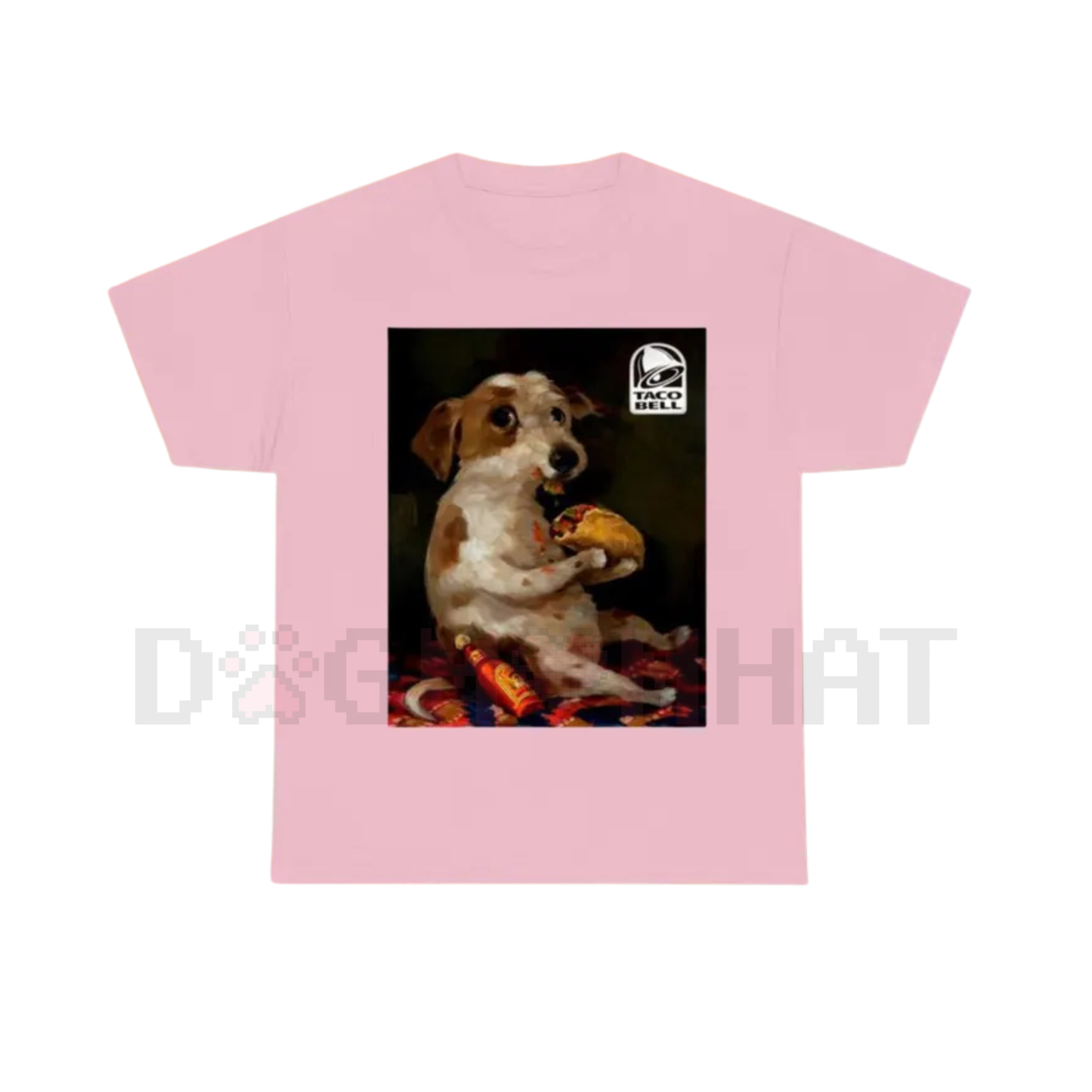 Dog Chill with Taco Bell Shirt – Vintage Funny Meme Tee, Dog Lover Unisex T-Shirt