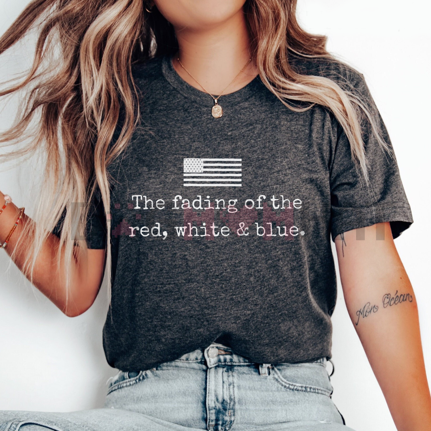 Fading American Flag Graphic Shirt – Comfort Colors® Unisex Streetwear Tee