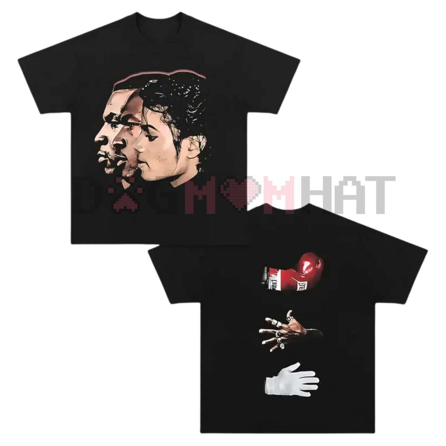 TYSON & JORDAN & JACKSON Graphic Tee – Vintage Big Face Celebrity Tee, Unisex Cotton Sport Top