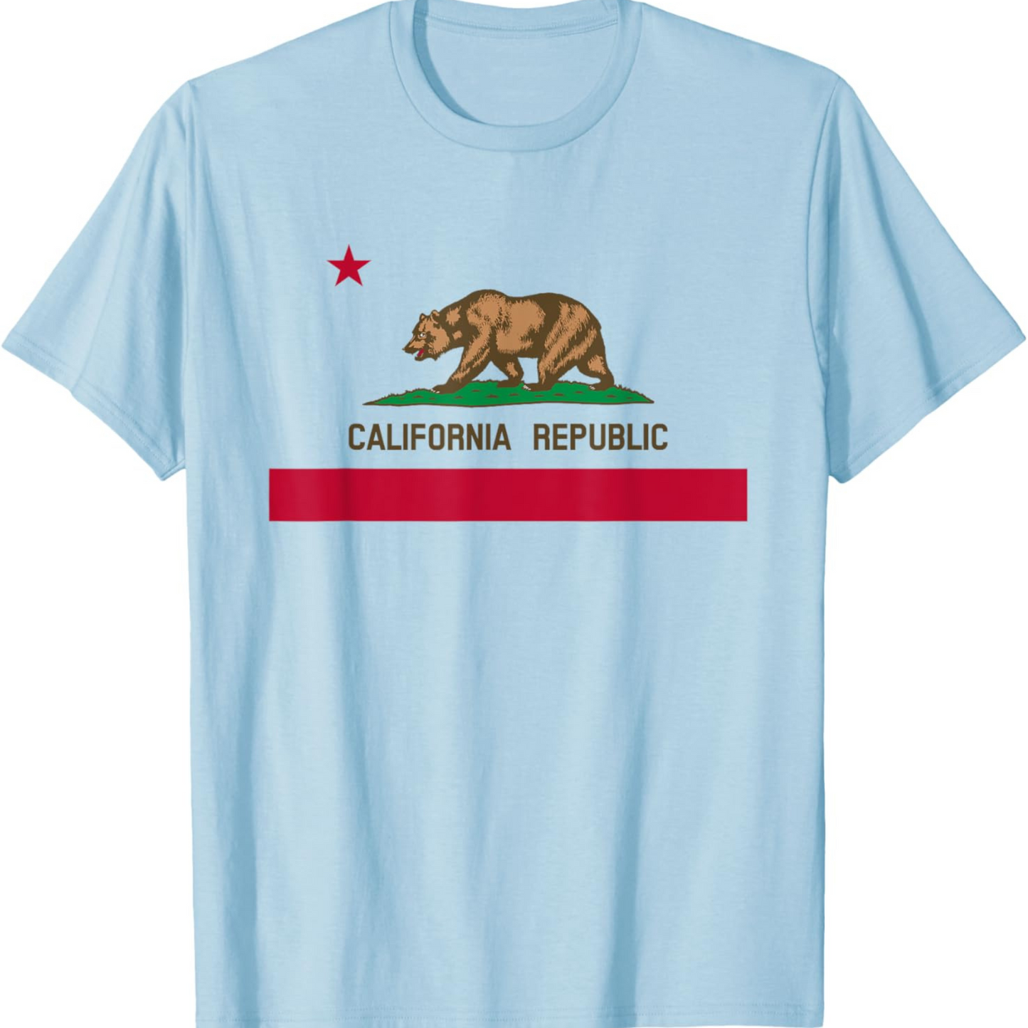California Republic Flag T-Shirt - Patriotic State Tee for USA Travel & Gifts