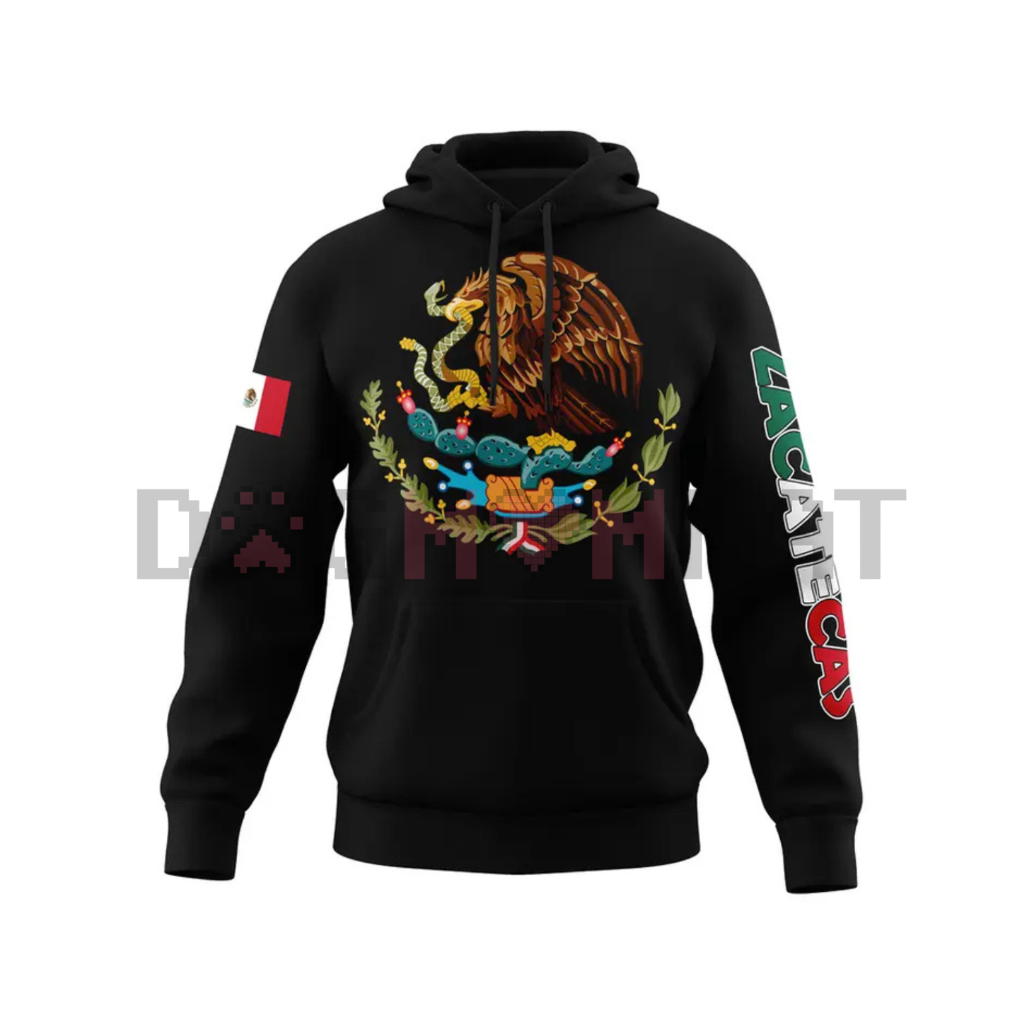 Mexico States Design Black Hoodie – Mapa de México Graphic Pullover