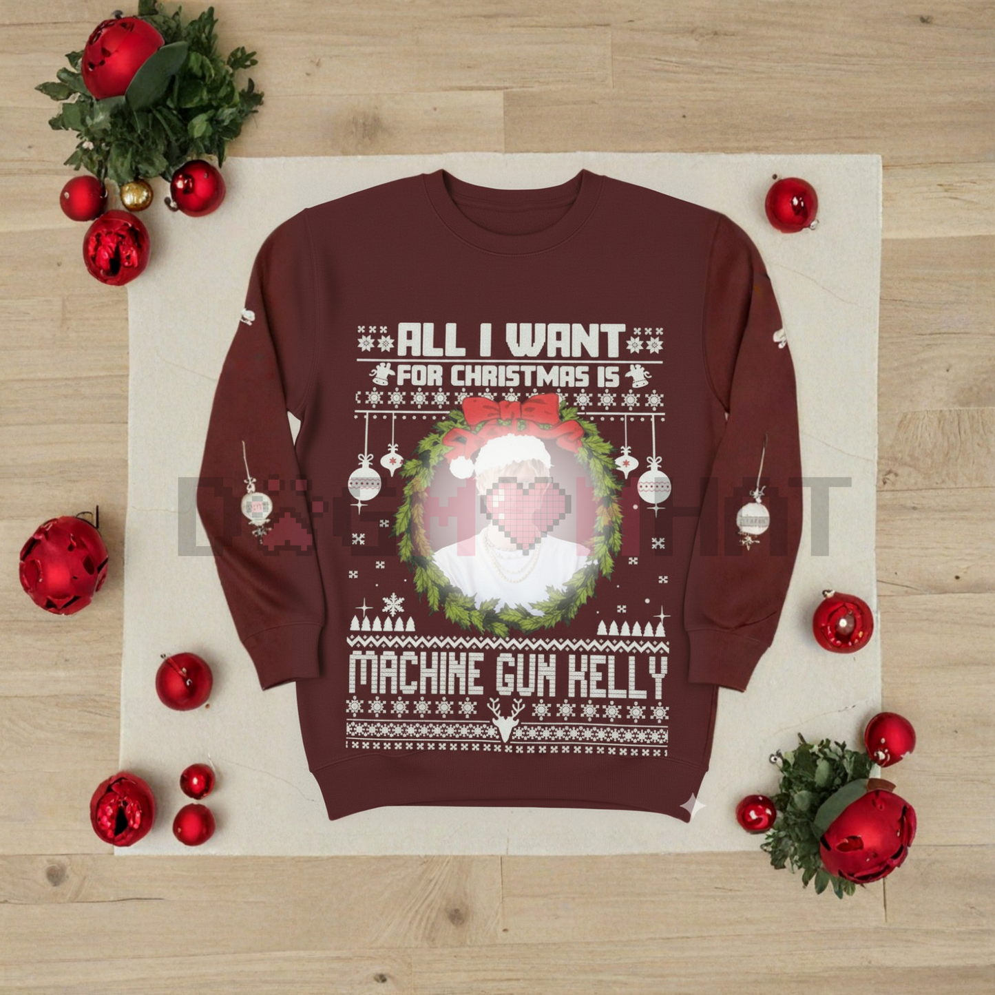 All I Want For Xmas MgKelly Music SweatShirt – Unisex Holiday Fan Gift, Machine Gun Kelly Band Apparel, Festive Rock Crewneck