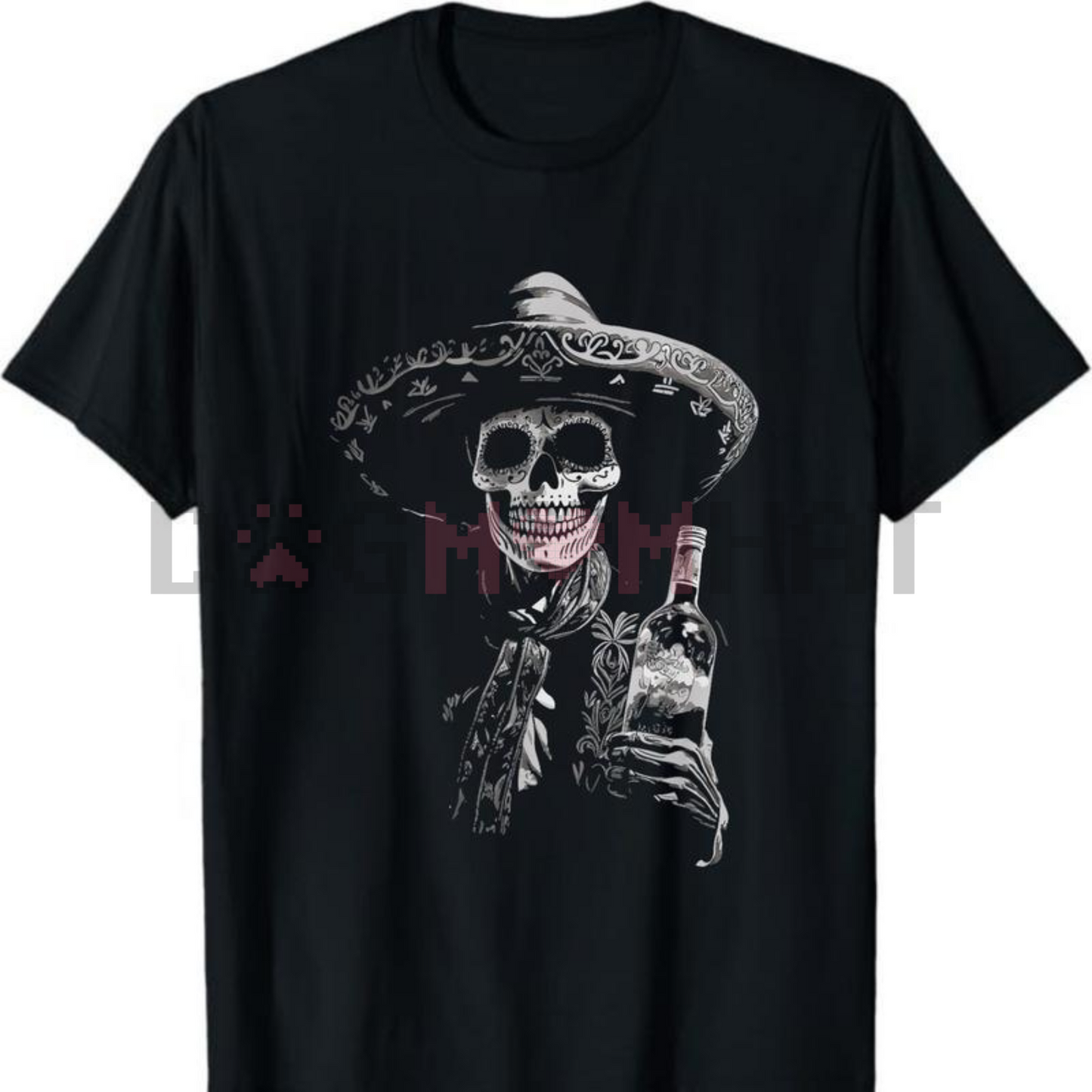 Vintage Skeleton Tequila T-Shirt – Dia De Los Muertos, La Catrina Sugar Skull Apparel, Day of the Dead Tee