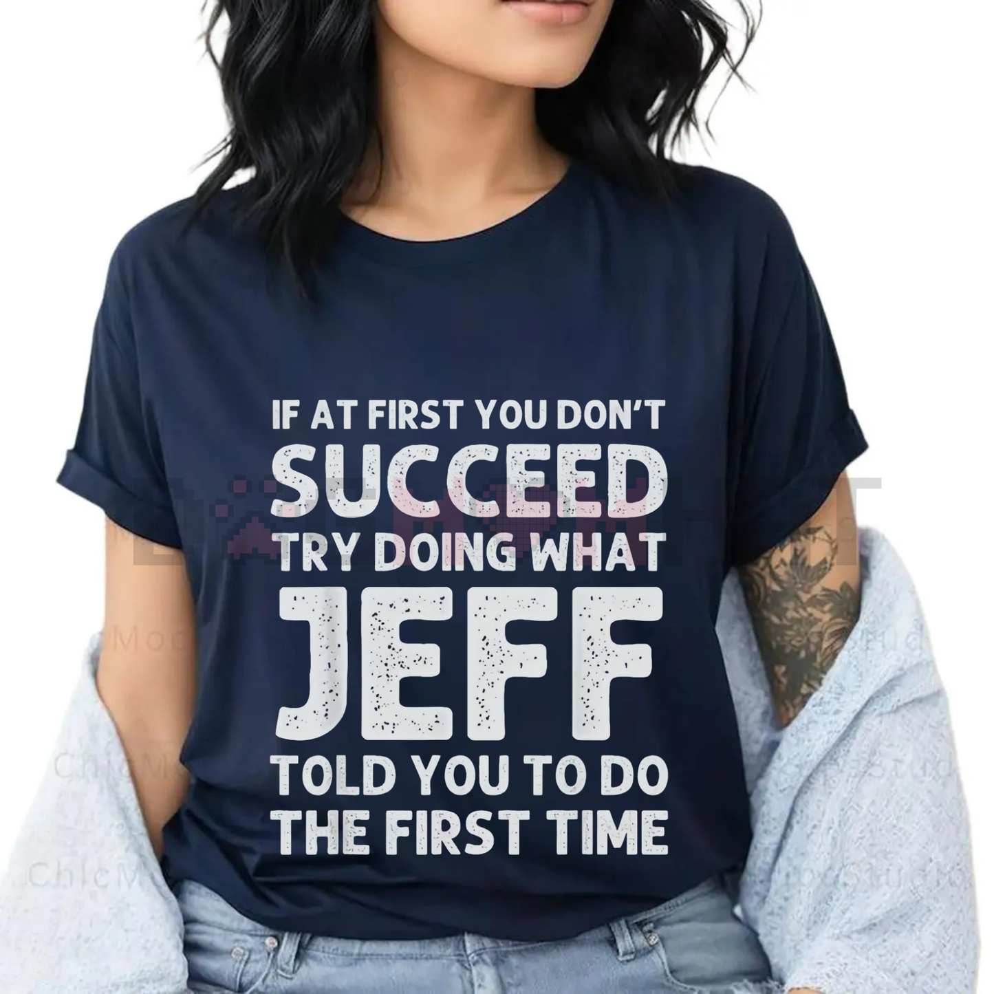 Jeff Funny Quote T-Shirt for Men – Black Cotton Casual Short Sleeve Tee