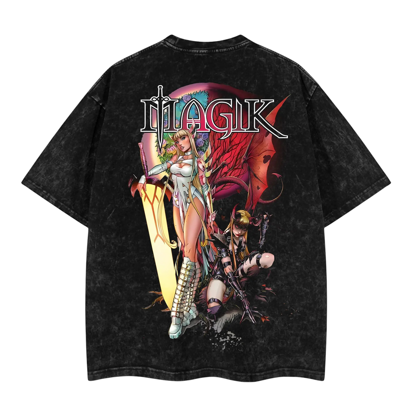 Magik Retro Vintage Comic Washed T-Shirt – Limited Edition Oversized Tee