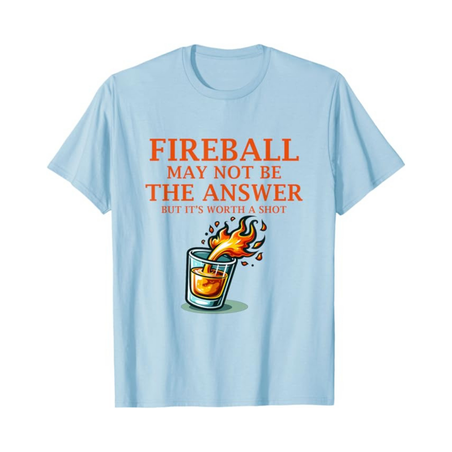 "Fireball Whiskey" Graphic T-shirt - Slim Fit Casual Wear for Men