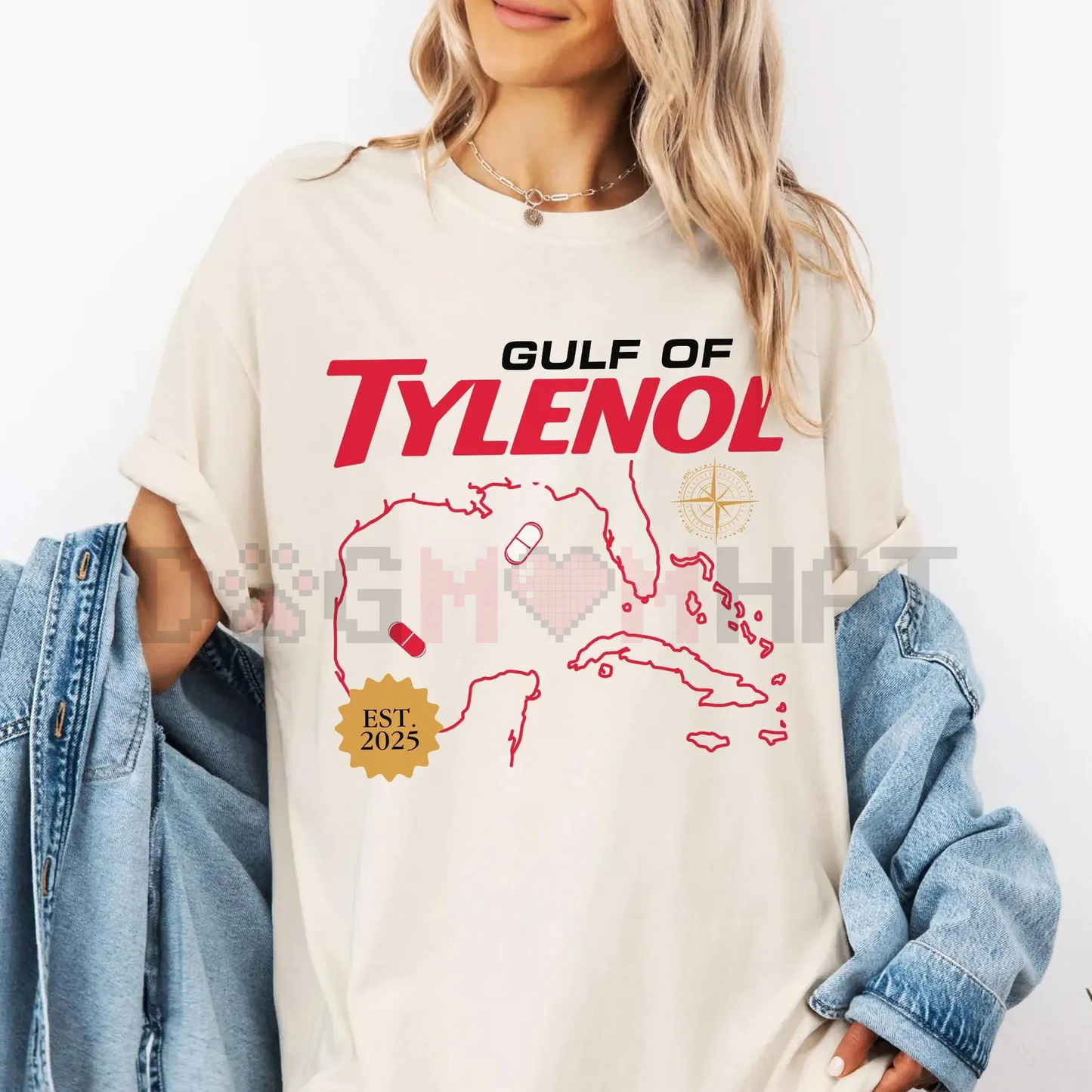Gulf Of Tylenol FDT Funny Shirt – Epsteinaminophen Tylenol T-Shirt, "It Wasn’t The Tylenol FDT" Statement Advocacy Tee