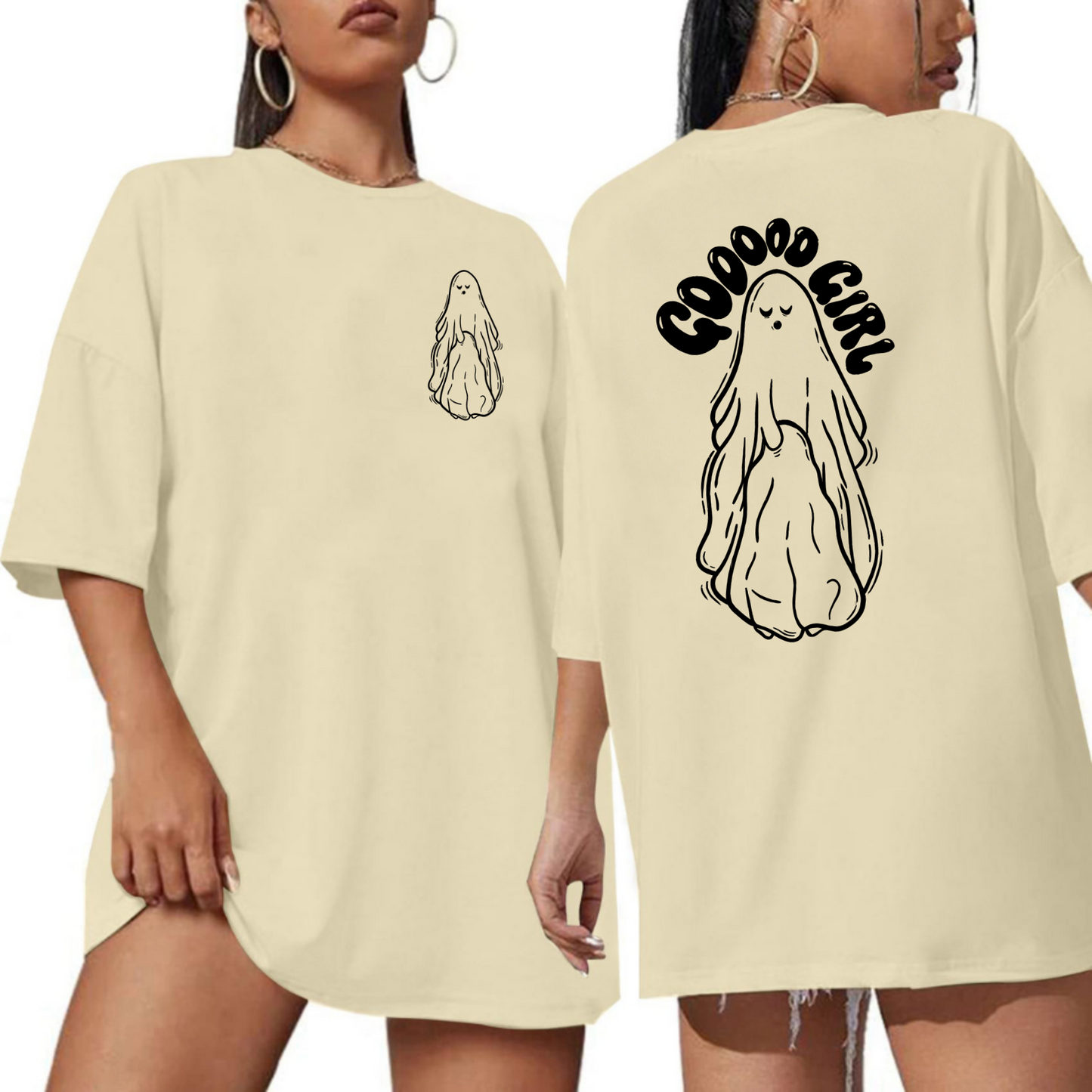 Good Girl Ghost T-Shirt – Cute Halloween Graphic Tee for Women, Funny Spooky Season Shirt
