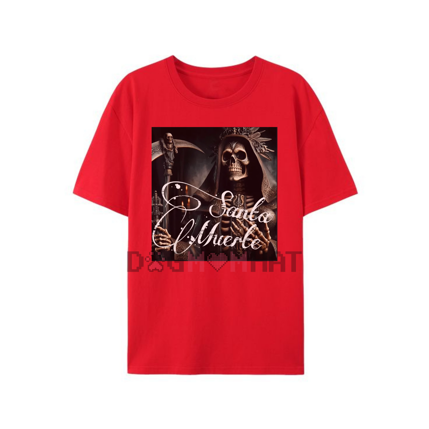 Santa Muerte Knight T-Shirt – Men's Skull Print Tee