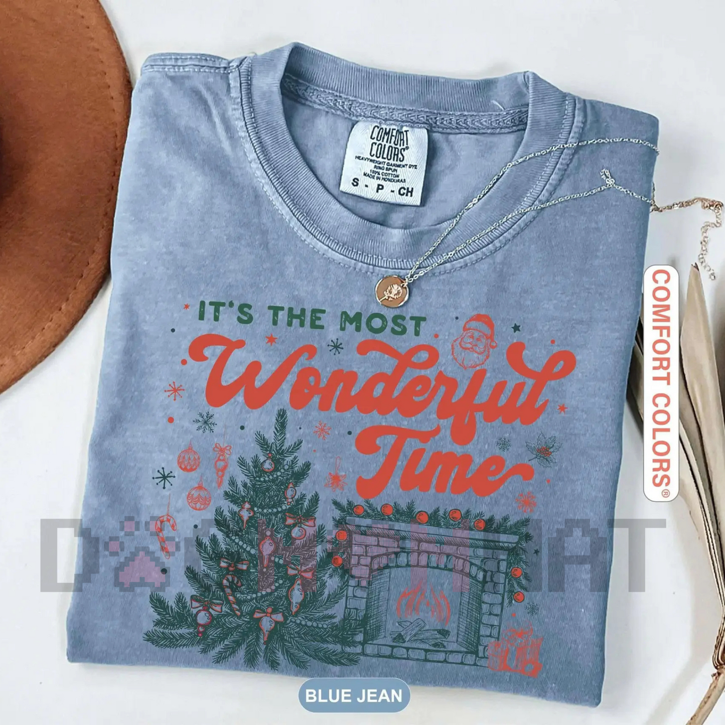 Comfort Colors "It's The Most Wonderful Time" Christmas Shirt – Vintage Christmas Shirt, Retro Holiday Tee