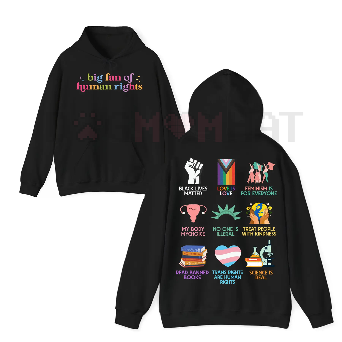 Human Rights Hoodie & "Big Fan of Human Rights" Shirt