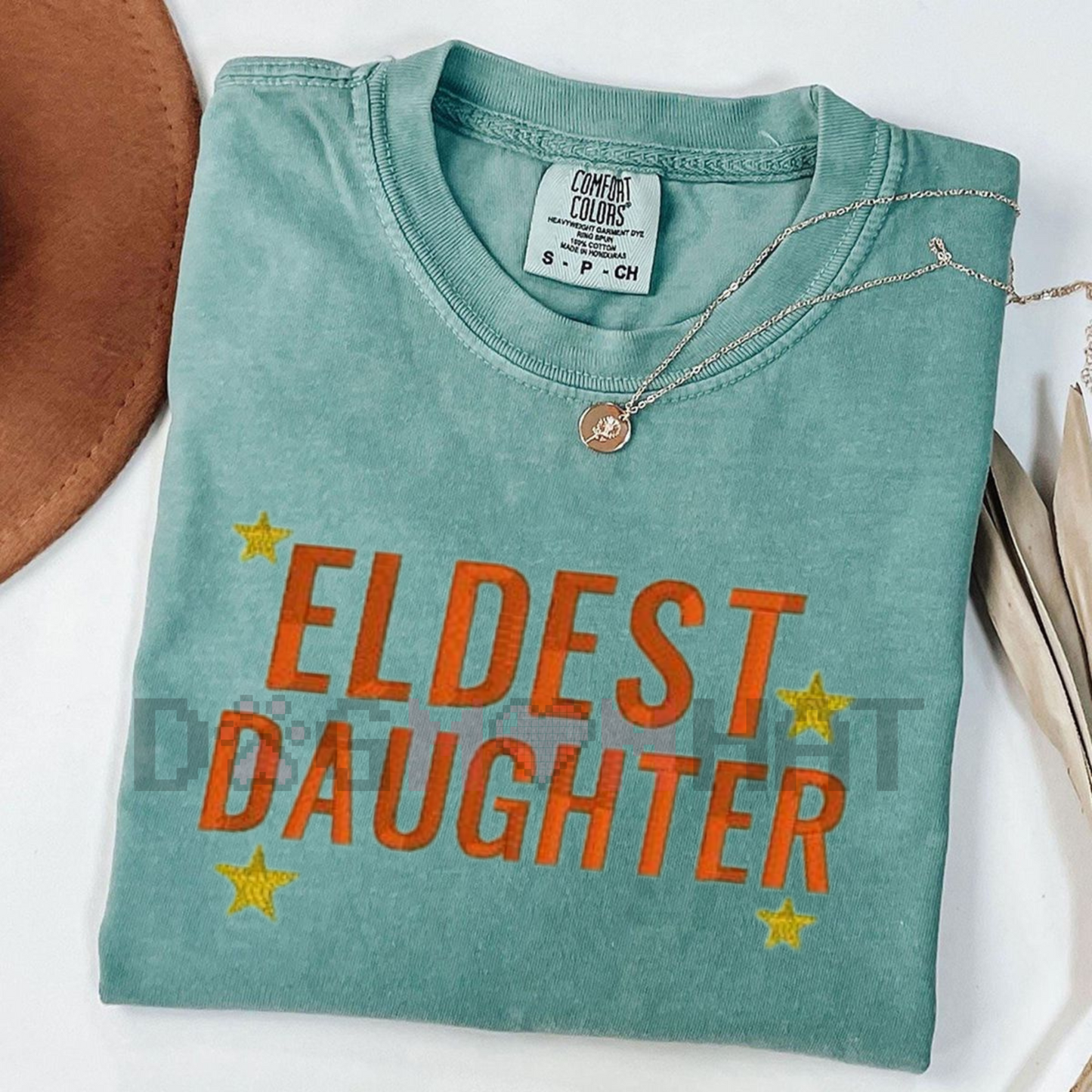 Daughter 100% Cotton Embroidered T-Shirt – Sweet Minimalist Tee, Gift for Daughter
