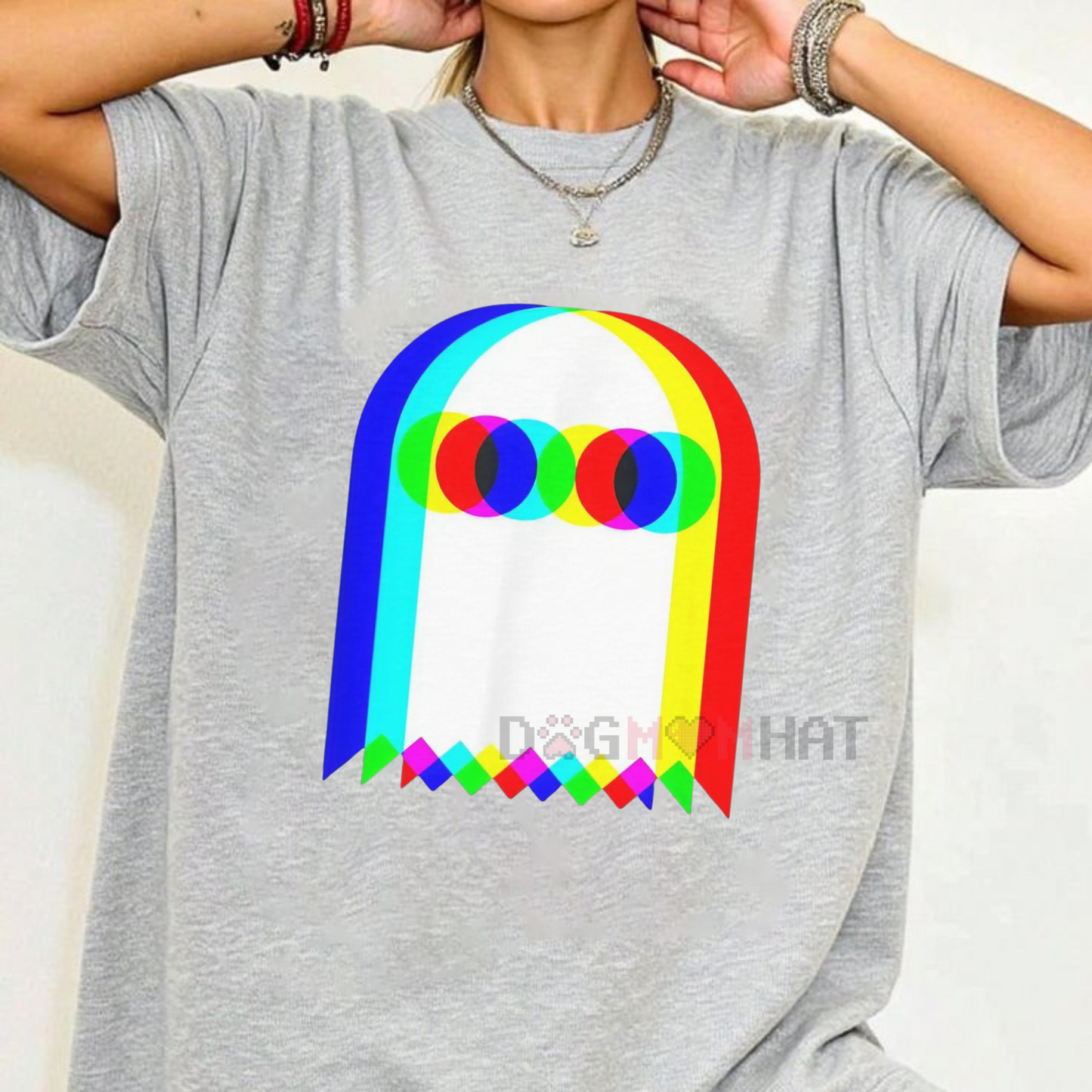 Ghost Trippy Vaporwave T-Shirt – Halloween Techno Rave EDM Party Tee