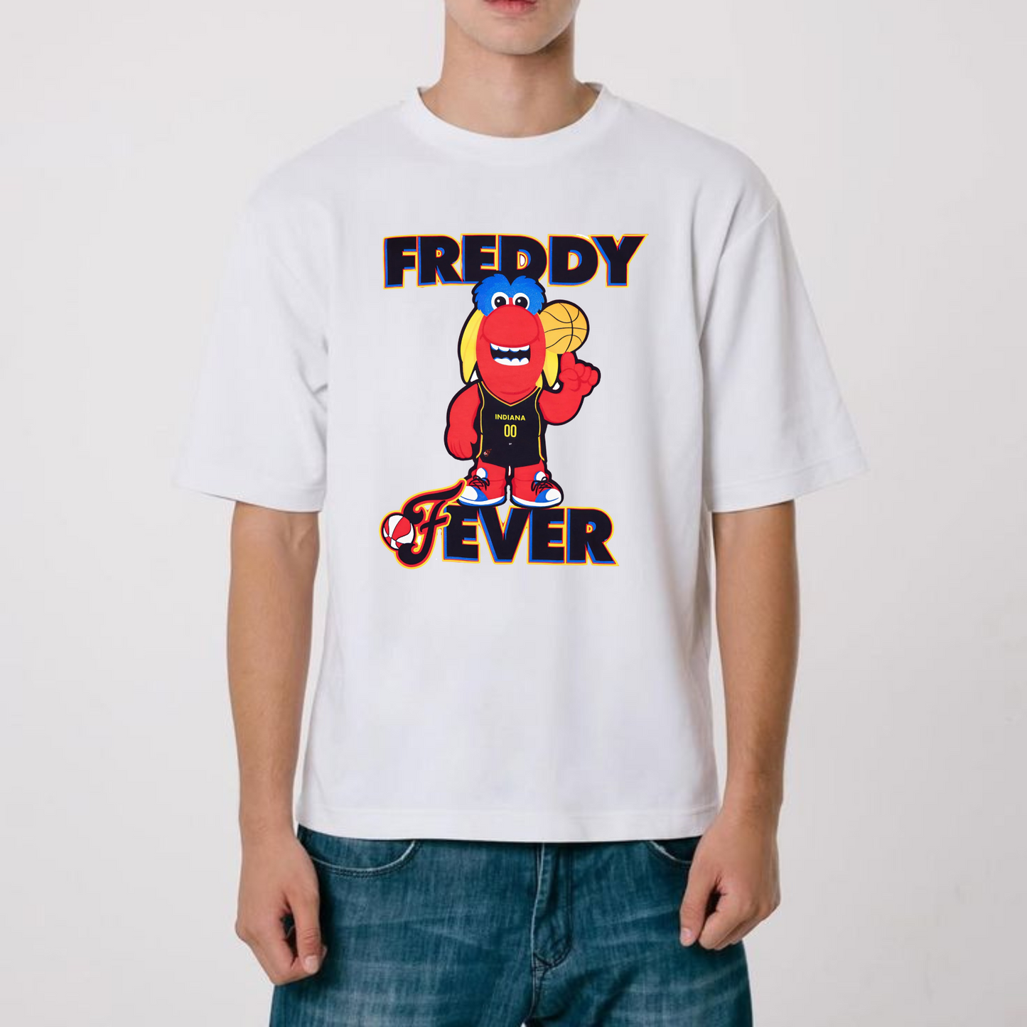Youth Indiana Fever "Freddy Fever" T-Shirt – Red Graphic Tee by Something Inked