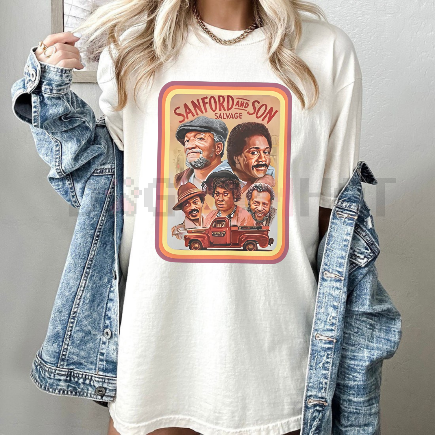 Sanford & Son Classic Portrait Vintage T-Shirt – Lamont & Fred Foxx Tee, Retro TV Show Merch