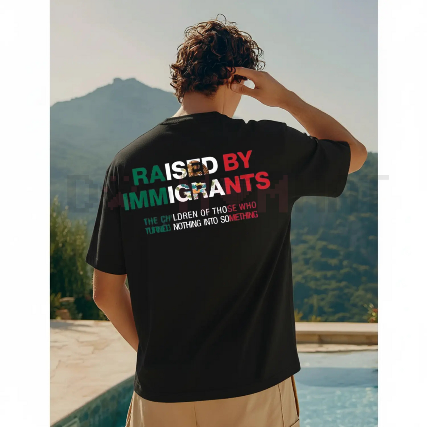 Raised By Immigrants Shirt – Cultural Pride Dual Heritage Tee, First Generation American Statement Top, Unisex