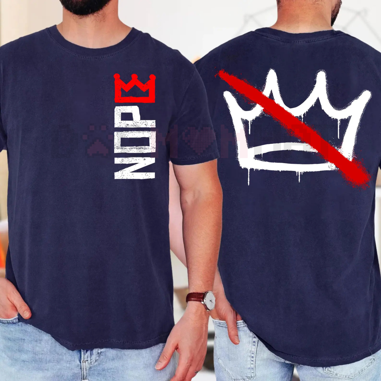No Kings in America T-Shirt – Anti-Authoritarian Crown Shirt