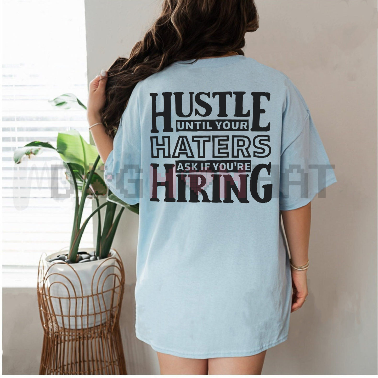 HUSTLE UNTIL YOUR HATERS Casual Black Print T-shirt – Motivational Quote Tee,