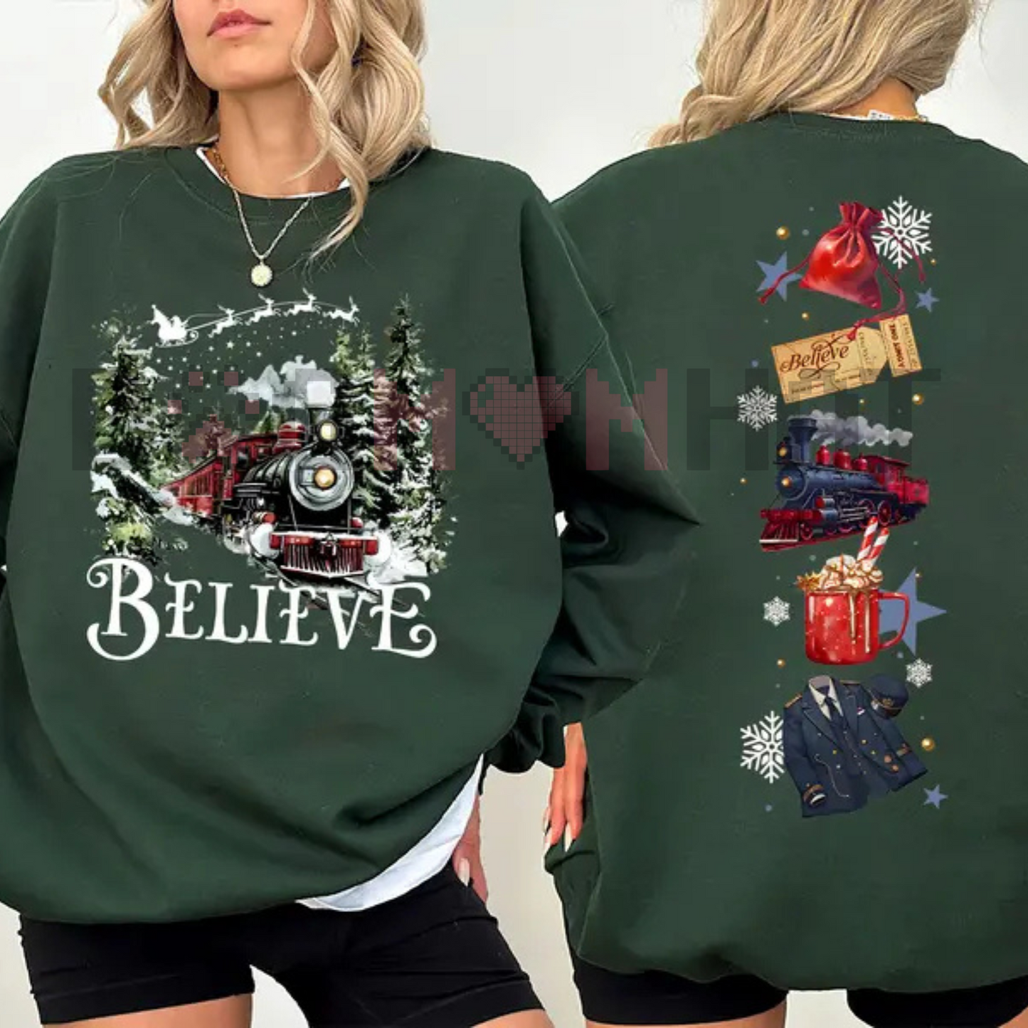 Polar Express "Believe" 2 Sides Sweatshirt