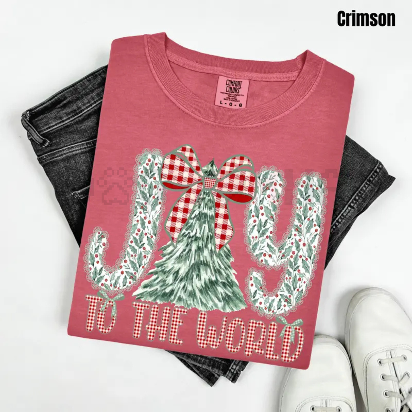 Holly Berry Joy Comfort Colors® T-Shirt – Vintage Christmas Holiday Tee