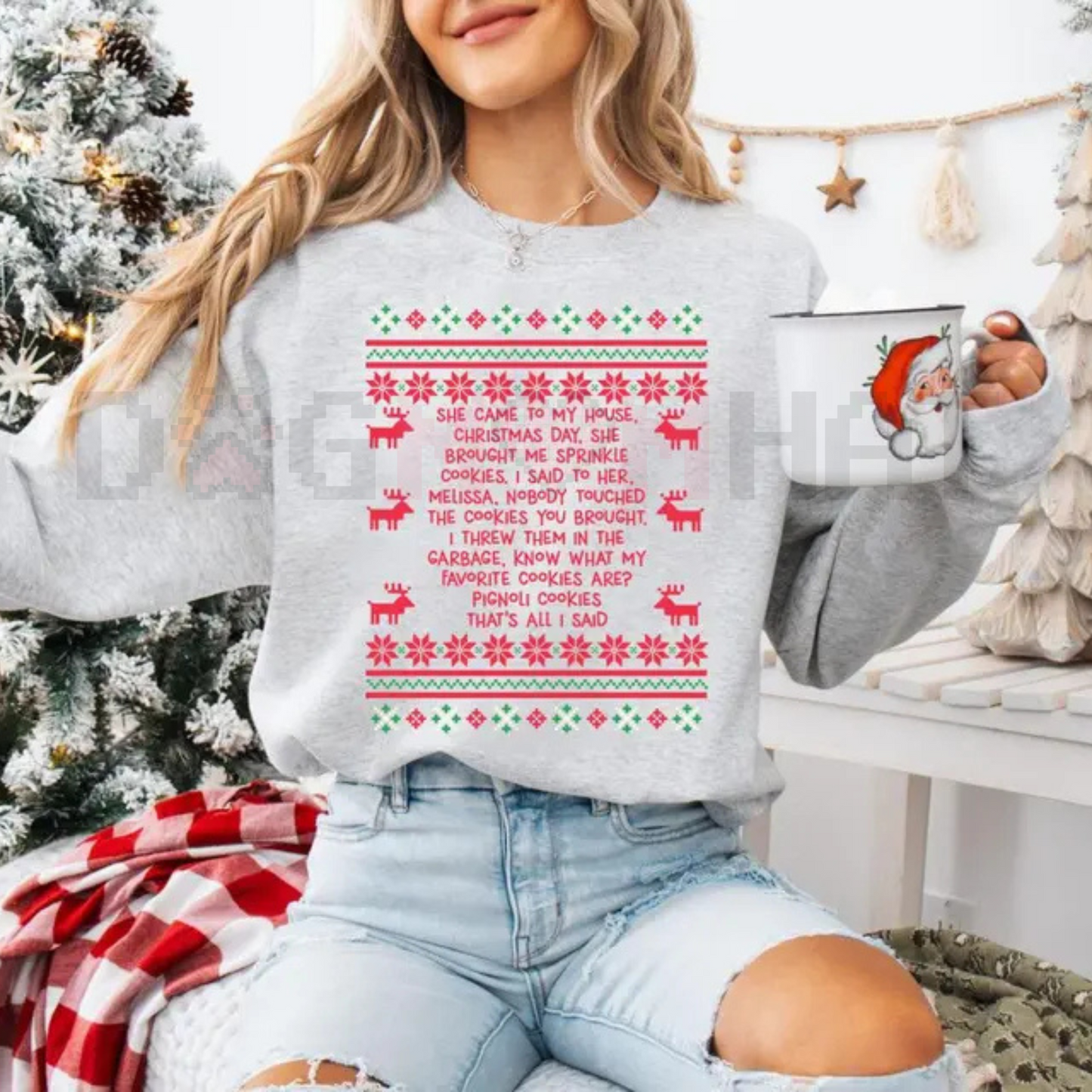 "She Brought Me Sprinkle Cookies" Ugly Christmas Shirt