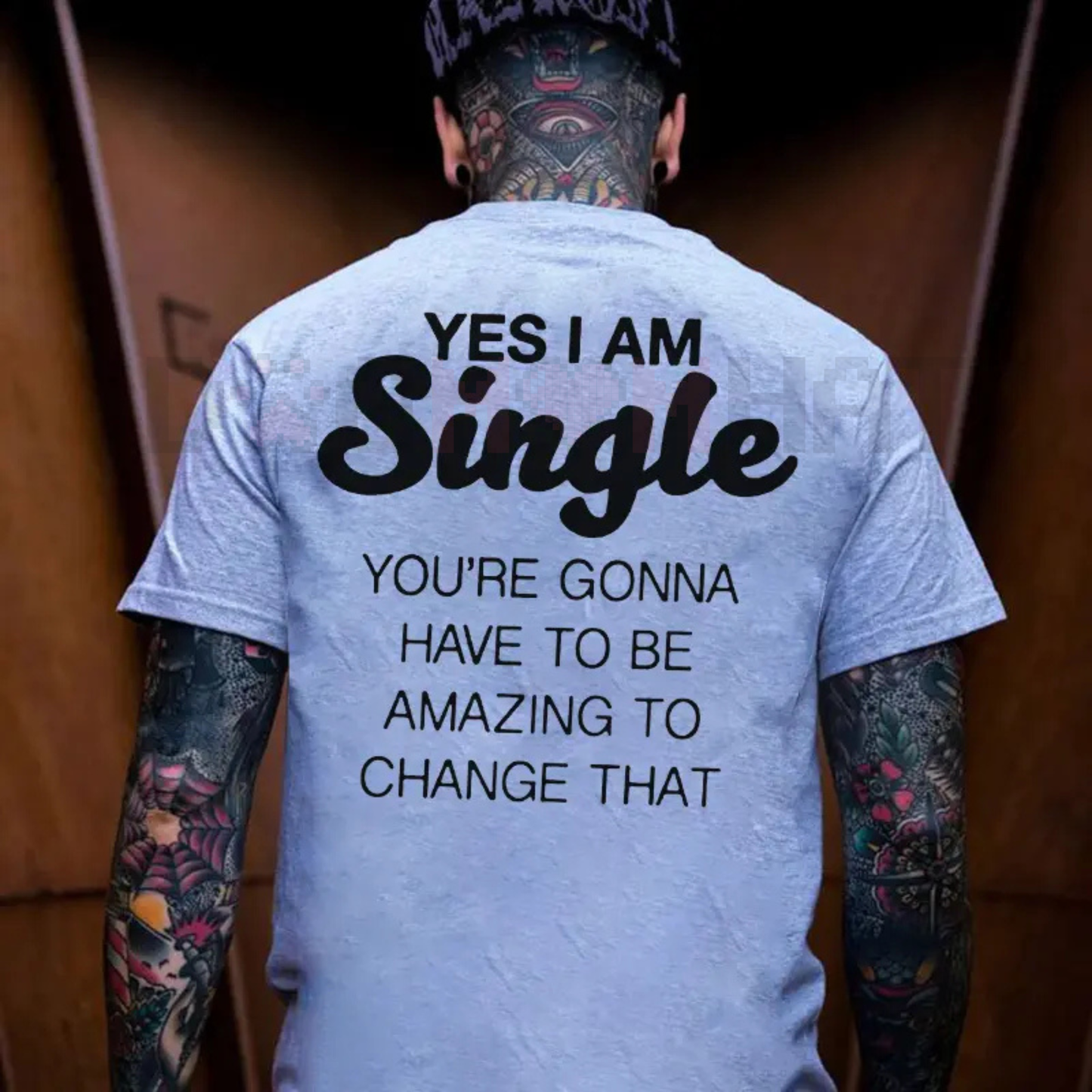 "YES I AM SINGLE" Print T-Shirt – Funny Flirting Slogan Tee