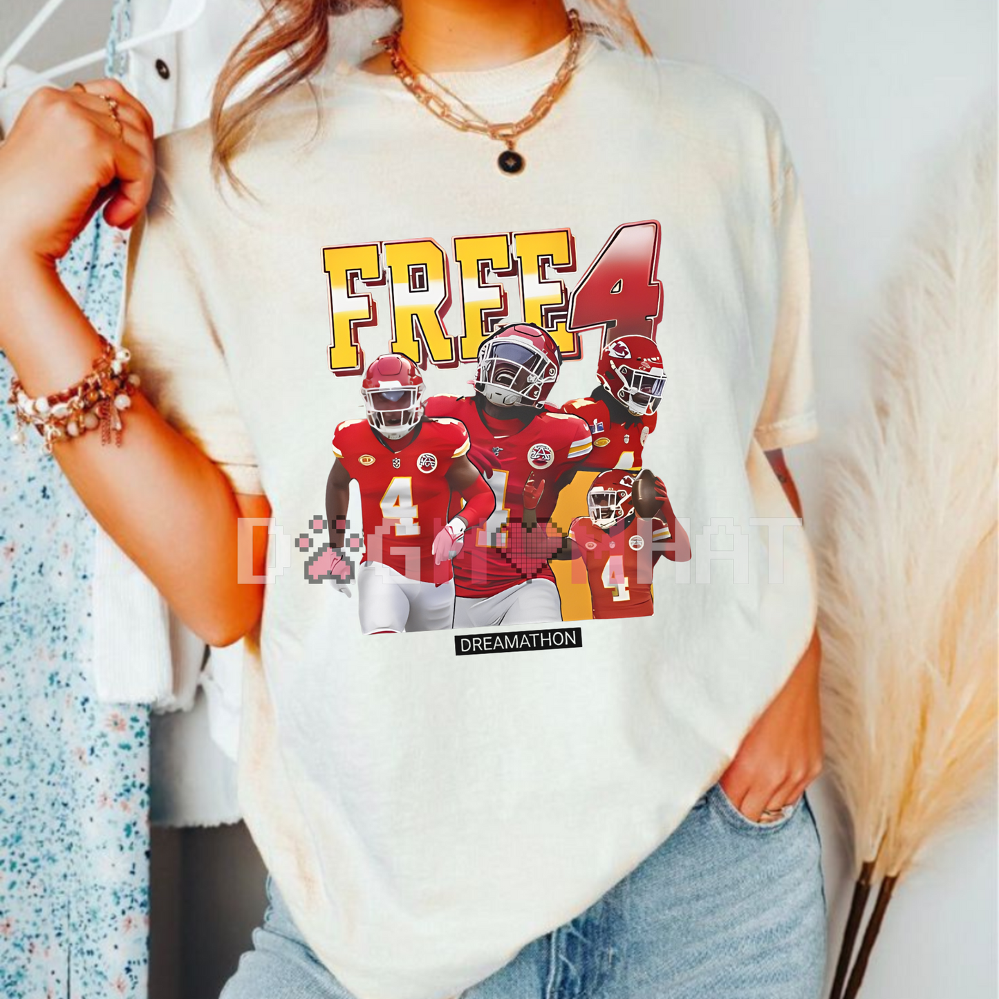 "Free 4 Dreamathon" T-Shirt – Inspirational Support Apparel, Community Tee