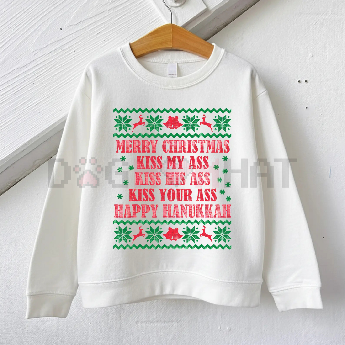 Funny Opossum Christmas Sweater – Overstimulated But Festive Ugly Holiday Sweatshirt