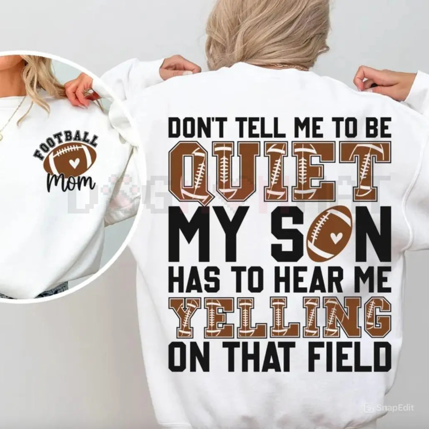 Football Mom Sweatshirt – Football Mama Gifts, Game Day Shirt, Touchdown Shirt
