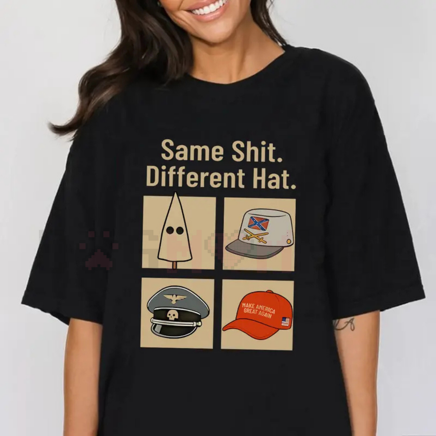 "Same Thing Different Hat" T-Shirt – Funny Political Graphic Shirt, Dark Humor Statement Tee, Unisex