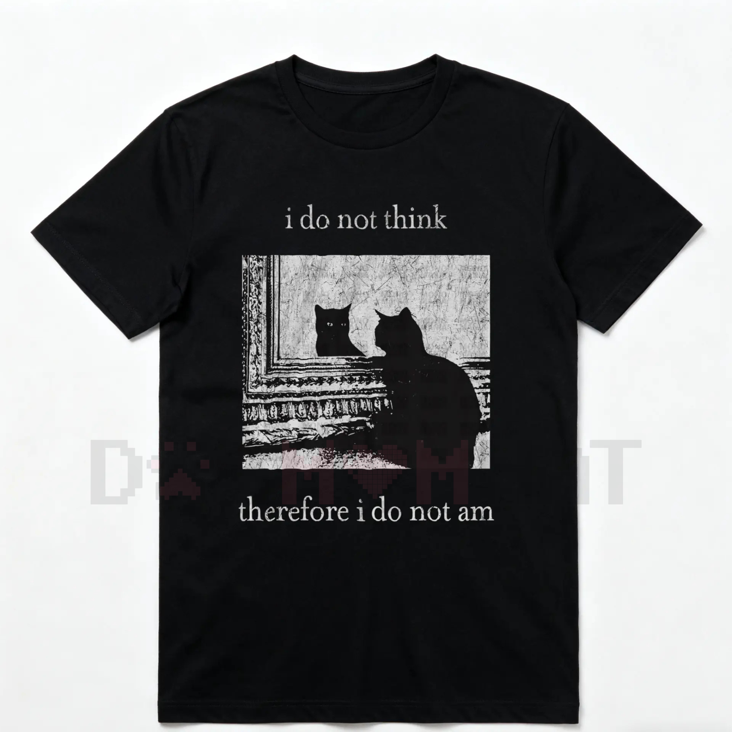 HAGBDH "I Do Not Think" Cat Tee – Goth Clothing Funny Graphic, 90s Vintage Style Trendy T-Shirts