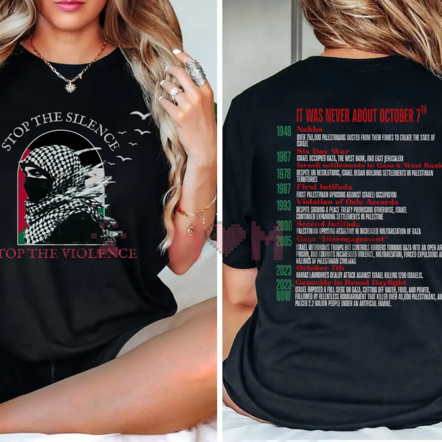 Stop the Silence Shirt – Free Palestine Protest Shirt, History of Protest Tee