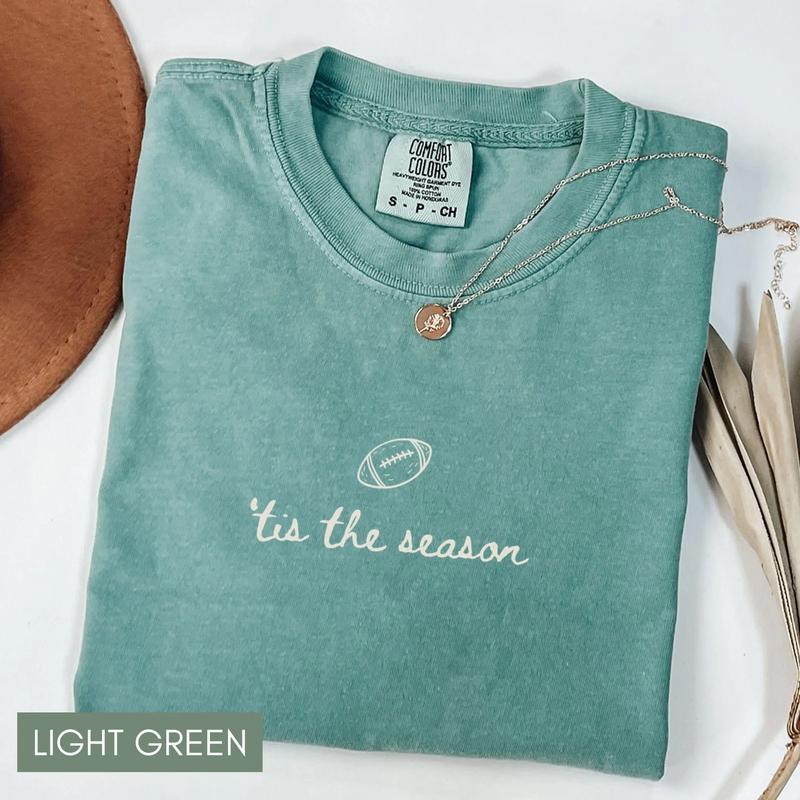 Comfort Colors Football Shirt - 'Tis the Season' Game Day Tee