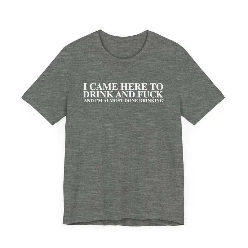 I Came Here to Drink and Party T-Shirt – Funny Y2K Meme Tee, Ironic Humor Shirt, Unisex Retro-Inspired Gift