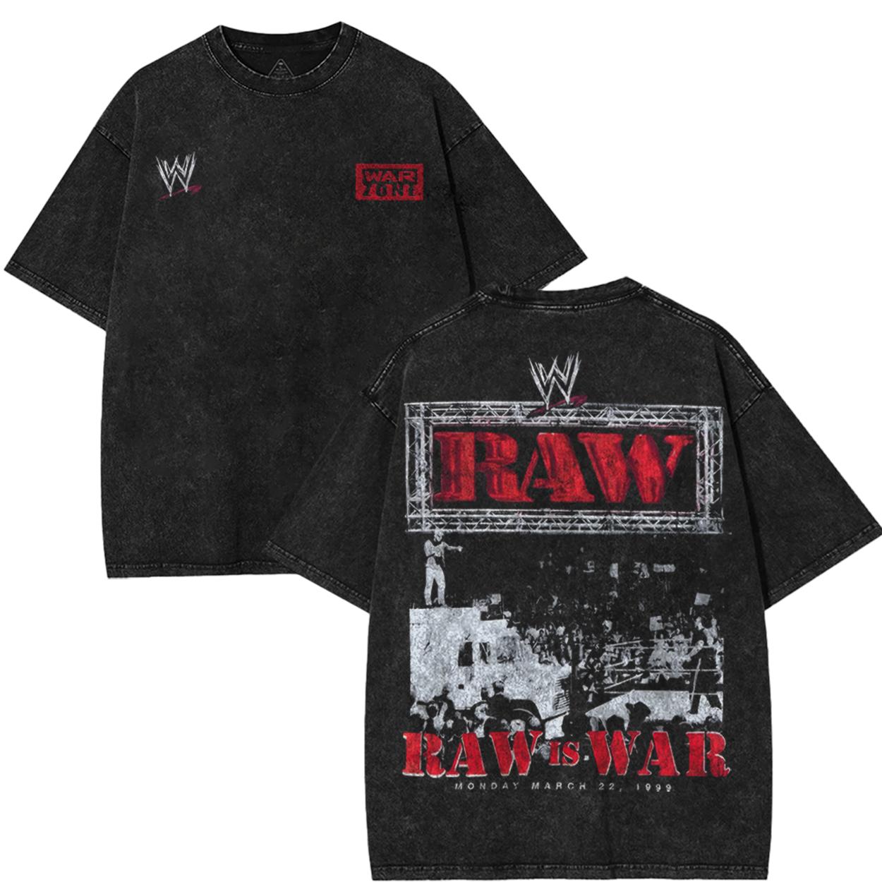 WWE RAW Legends Vintage Washed T-Shirt – Heavyweight Wrestling Graphic Tee