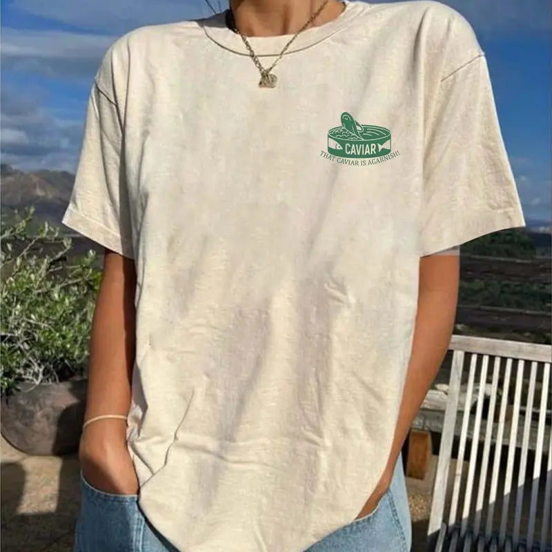 "That Caviar Is a Garnish" T-Shirt – You've Got Mail, Shop Around the Corner Vintage, NYC Love Story Tee