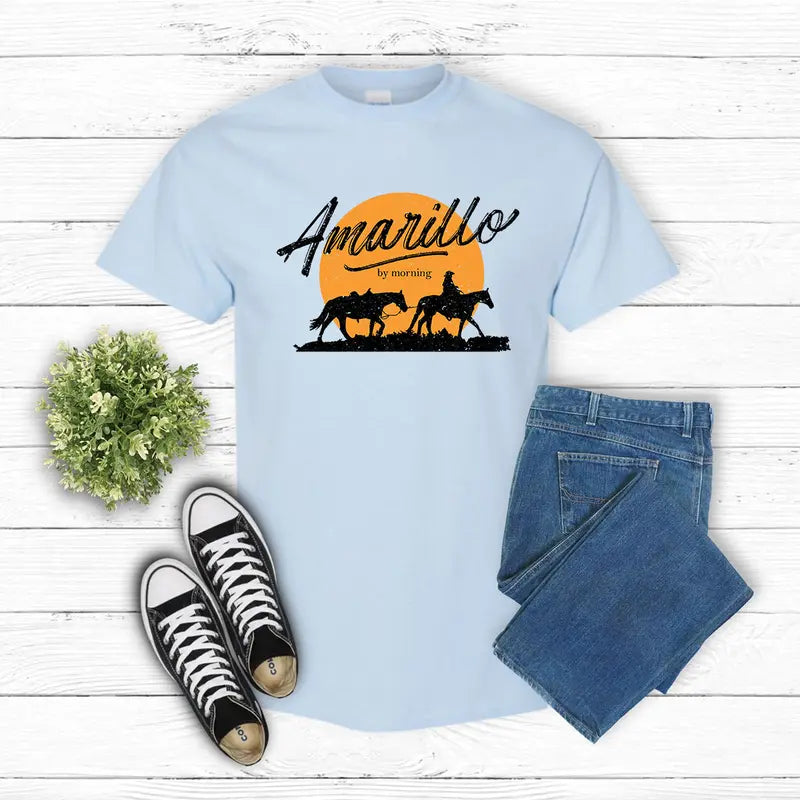 Amarillo By Morning" Country Music T-Shirt – Western Rodeo Tee
